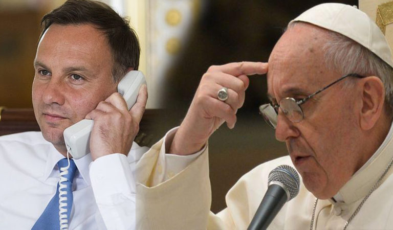 Duda wyśle Watykanowi płyn do dezynfekcji, kiedyś Urban wysyłał śpiwory dla bezdomnych w USA. Prezydent rozmawiał z Papieżem.