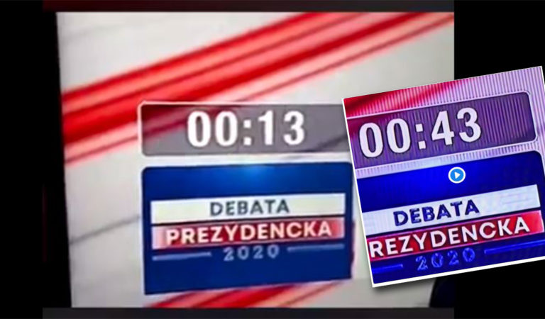 Zegar odmierzający czas podczas debaty w TVP oszukiwał na niekorzyść odpowiadających kandydatów.