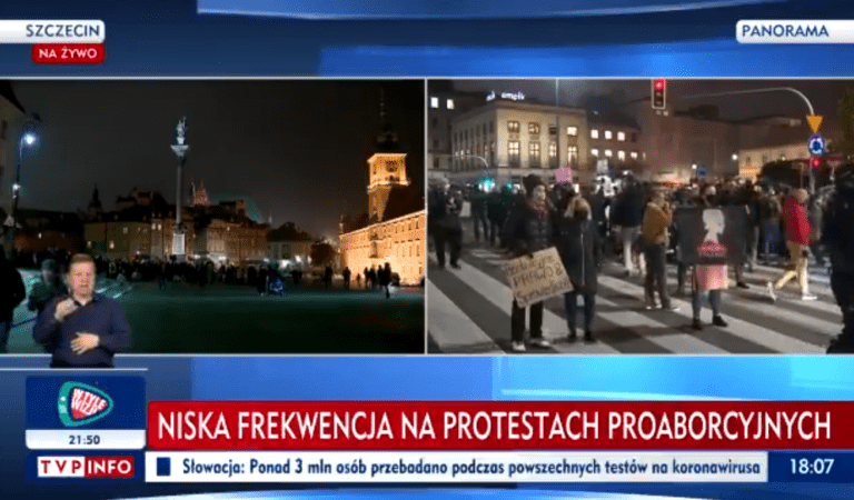 Tvp info: Niska frekwencja na protestach proaborcyjnych. Analiza gry politycznej prawicy