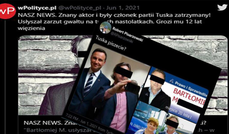 Zatrzymanego za gwałt na nieletnich polityka PiS, media narodowe przedstawiają jako polityka Tuska