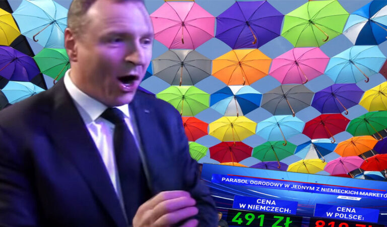 Kurski znalazł winnego drożyzny w Polsce.   To parasole ogrodowe