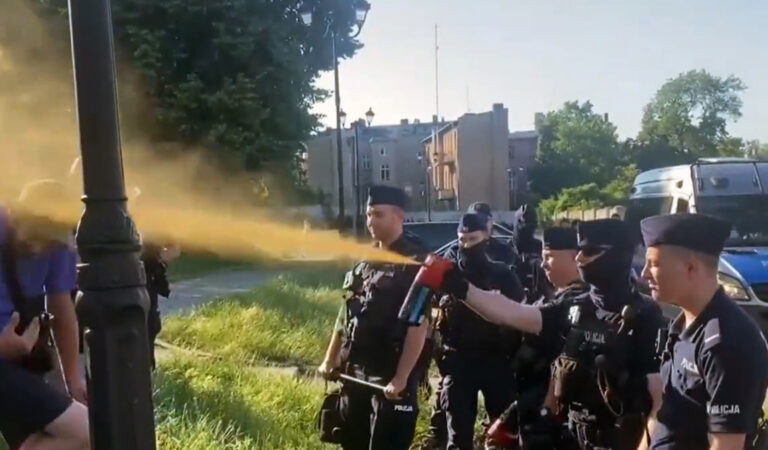 Policja zaatakowała pokojową demonstrację w Inowrocławiu [VIDEO]