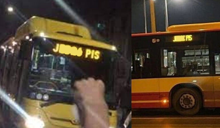 “J**** PiS” zamiast numeru na wrocławskim autobusie