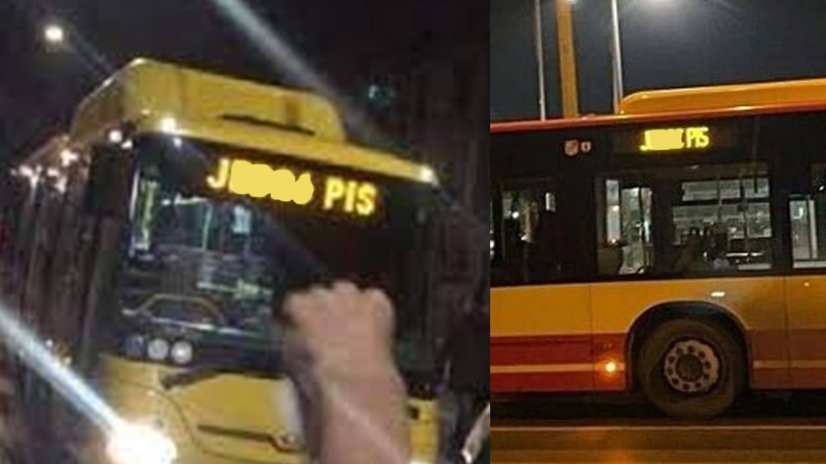 "J**** PiS" zamiast numeru na wrocławskim autobusie