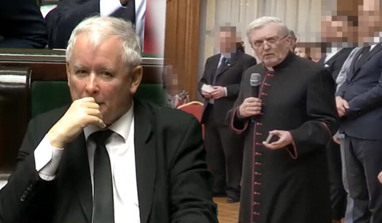 Ksiądz publicznie zachwyca się Kaczyńskim.         “To wielki człowiek!” [VIDEO]