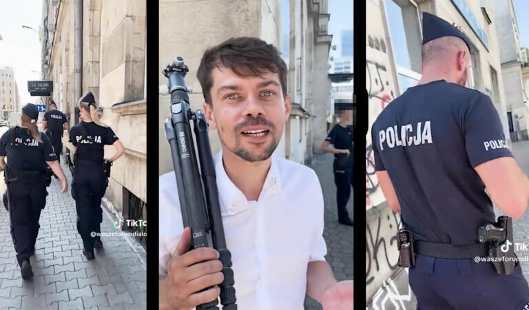Policja złapana na gorącym uczynku. Wolna Polska czy wolne żarty?