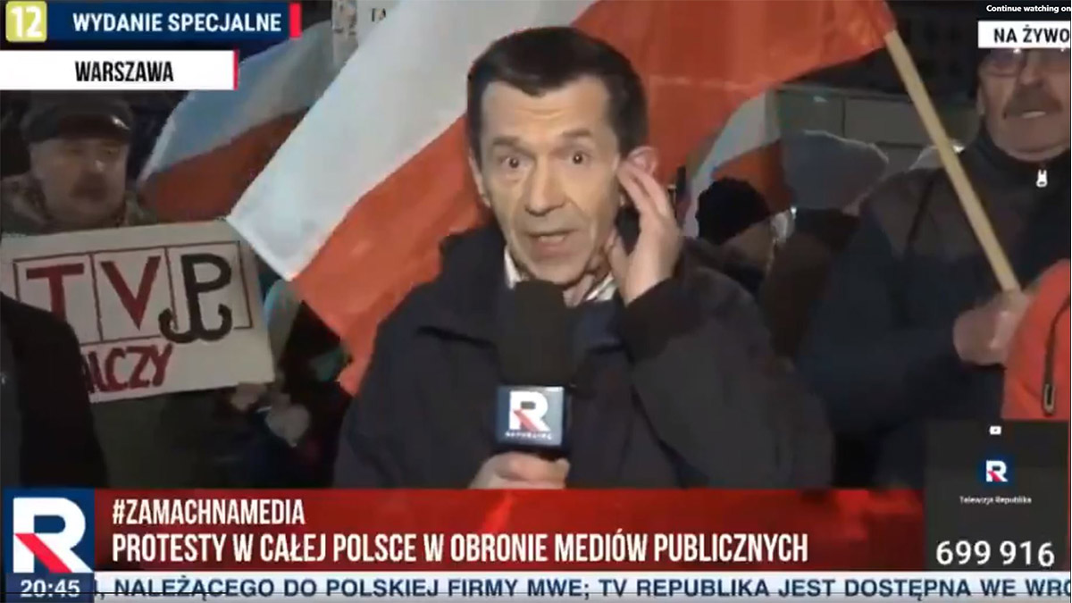 Cenzor TV Republika nie zdążył zareagować. Wszystko poszło w eter