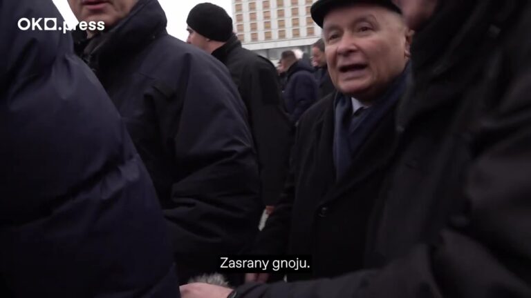 Kaczyński miesięcznica zasrany gnój spieprzaj dziadu